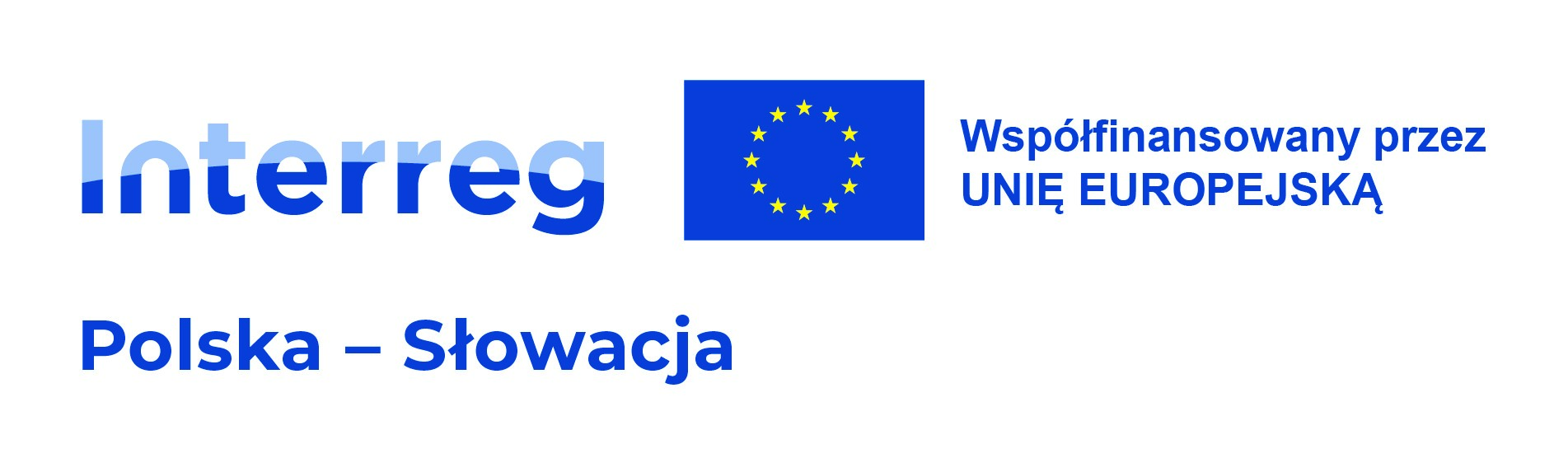 Logo programu Interreg Polska-Słowacja, z flagą UE i napisem "Wsp&oacute;łfinansowany przez UNię EUROPEJSKĄ".